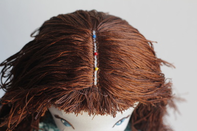 Barbie head fill stitch embroidery